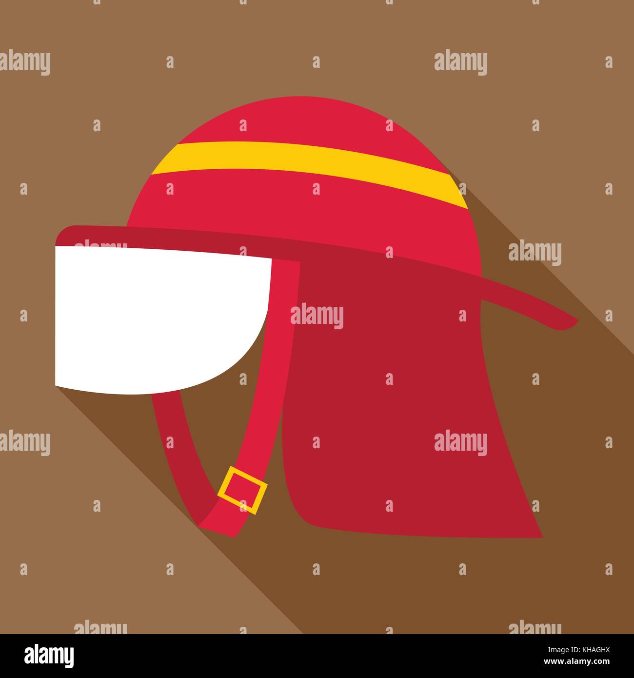 Firefighter helmet icon, flat style Stock Vector Image & Art - Alamy