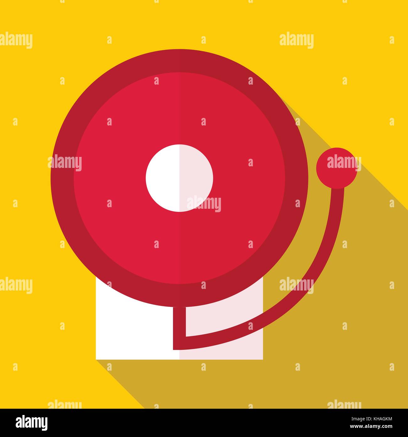 Fire alarm icon, flat style Stock Vector Image & Art - Alamy