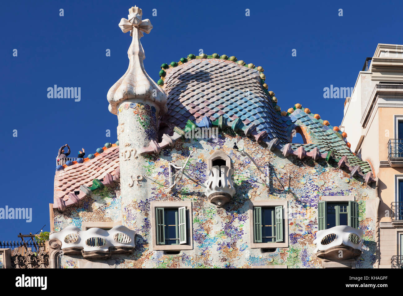 Casa Batllo, Modernism, Architect Antoni Gaudi, Eixample, Barcelona, Catalonia, Spain Stock Photo