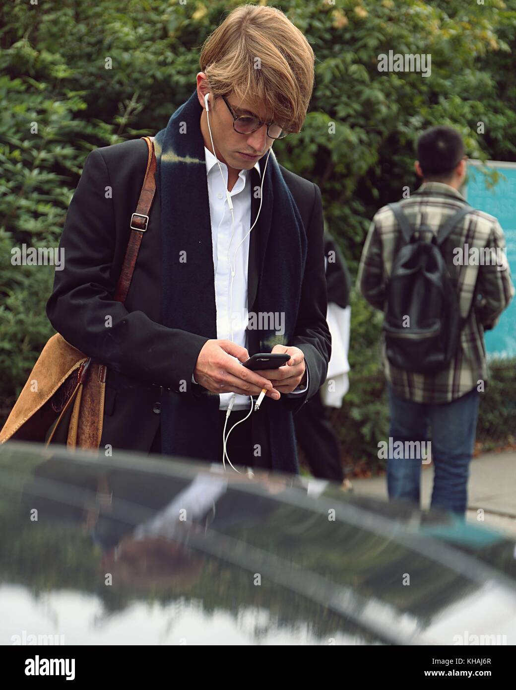PARIS- 27 September 2017 Man on the street during the Paris Fashion Week Stock Photo
