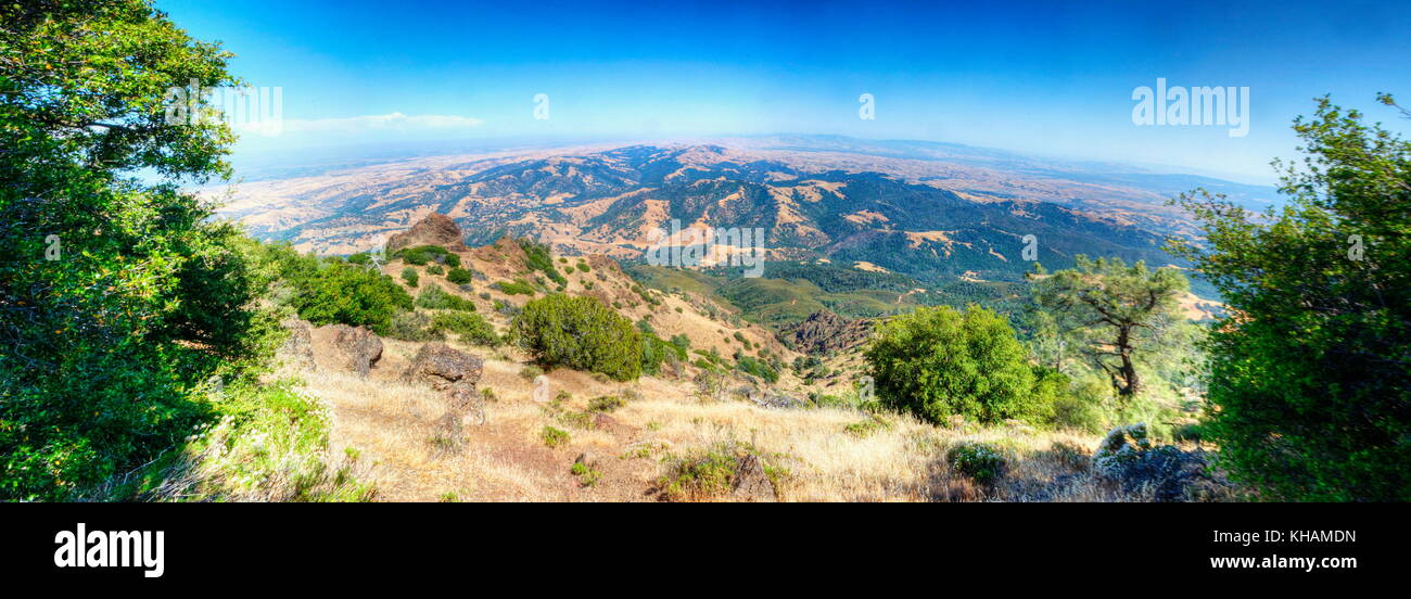 Golden hills in Contra Costa county, mount Diablo Stock Photo