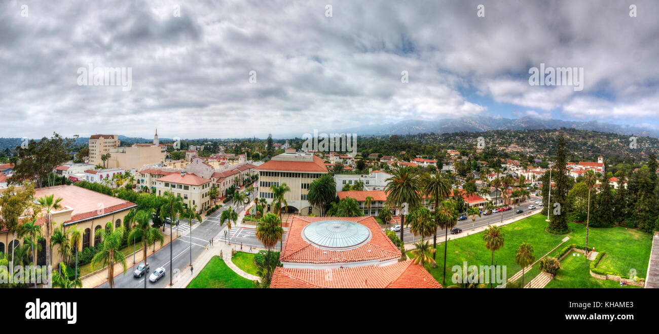 Santa Barbara, Califoania - Court House Buildings Stock Photo