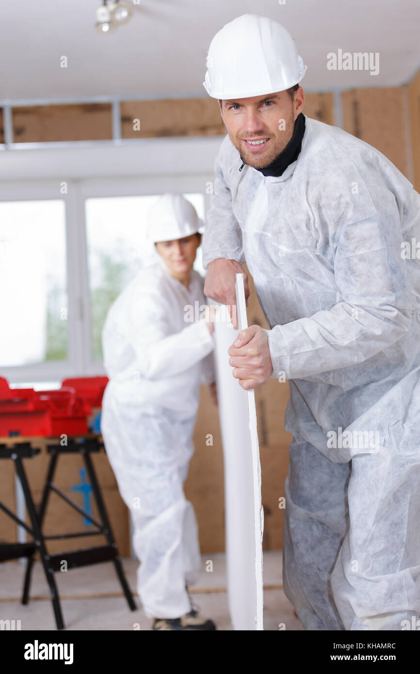 construction workers at construction site Stock Photo - Alamy
