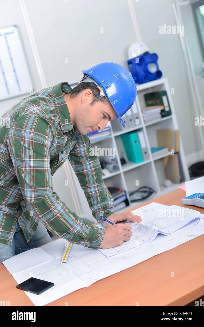 Architect enjoying a cup of coffee Stock Photo Alamy