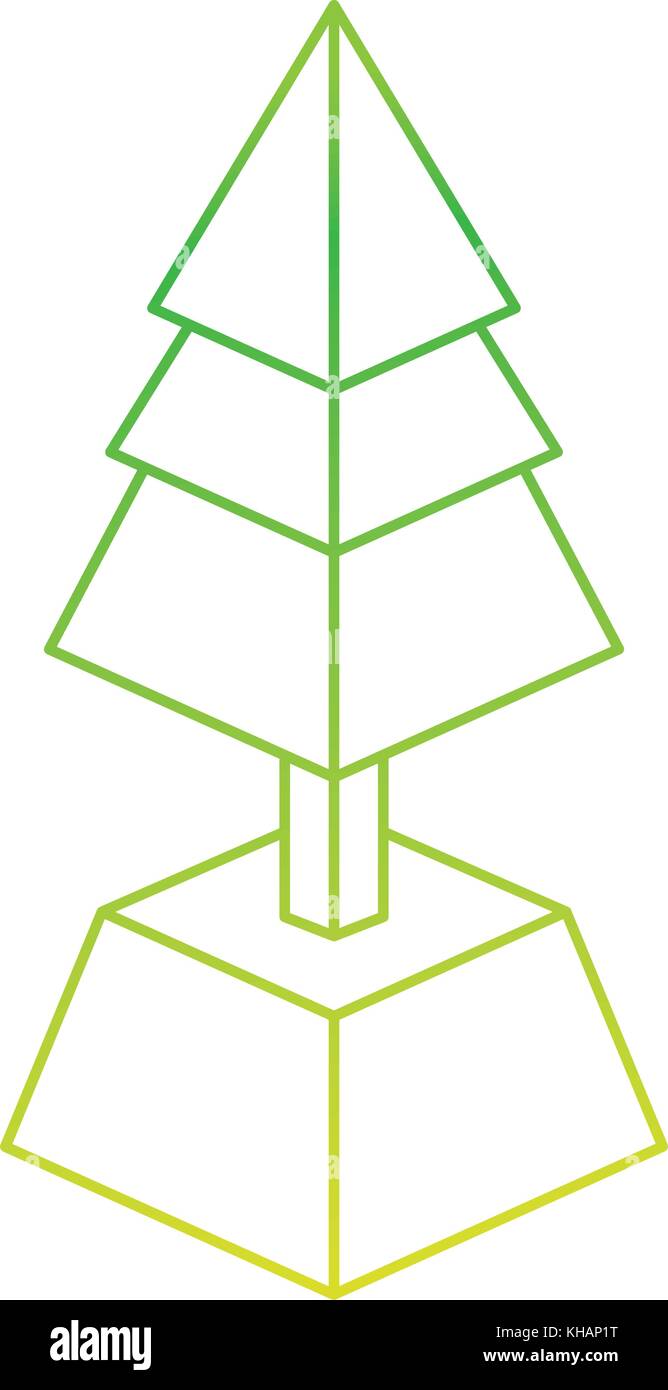 Isometric pine tree design Stock Vector Image & Art - Alamy