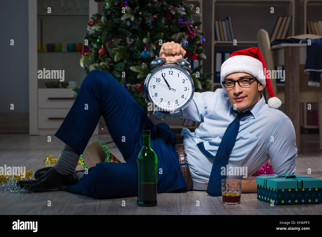 businessman-celebrating-christmas-at-home-alone-stock-photo-alamy