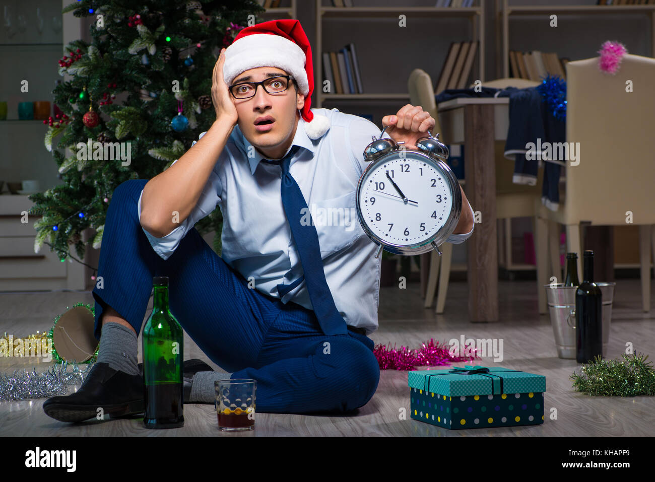 businessman-celebrating-christmas-at-home-alone-stock-photo-alamy