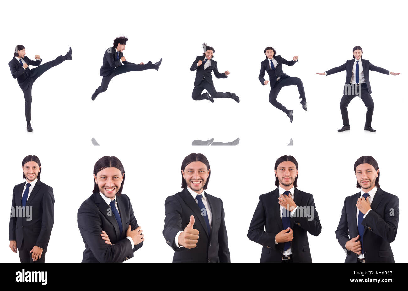 Young businessman isolated on the white background Stock Photo - Alamy