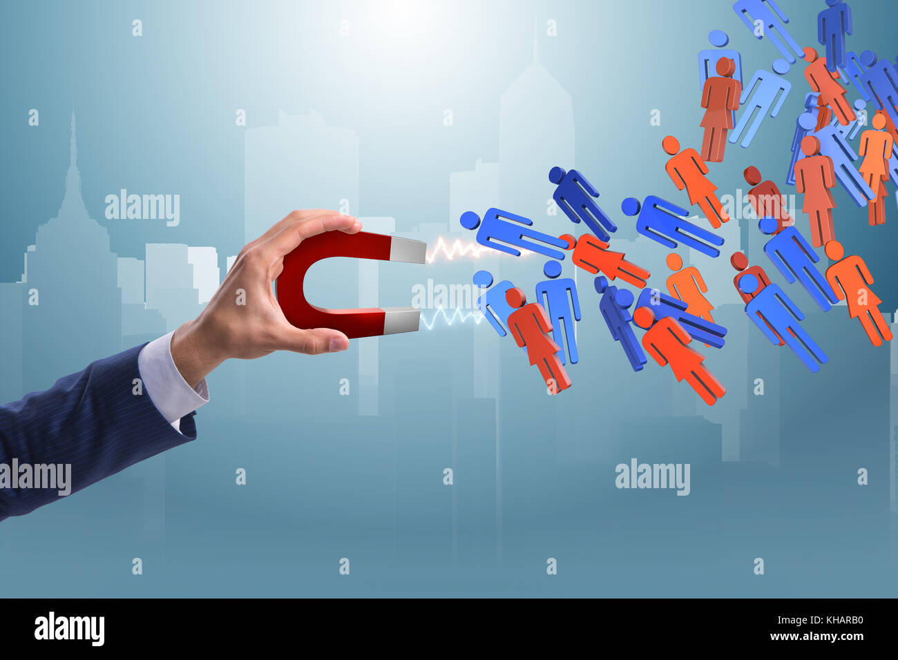 Magnet Recruitment Targeted recruitment concept businessman hi-res stock photography and ...