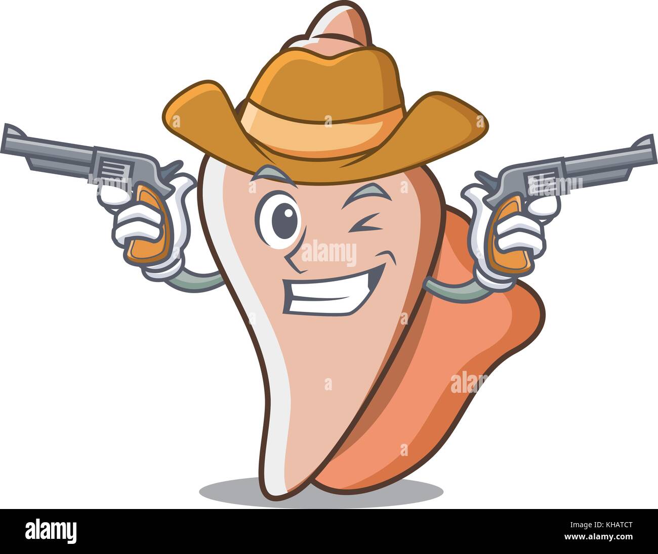 Cowboy cute shell character cartoon Stock Vector Image & Art - Alamy