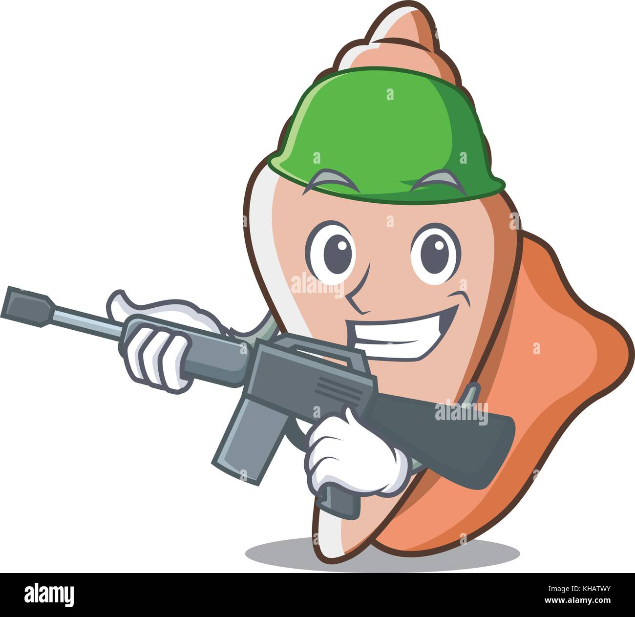 Army cute shell character cartoon Stock Vector Image & Art - Alamy