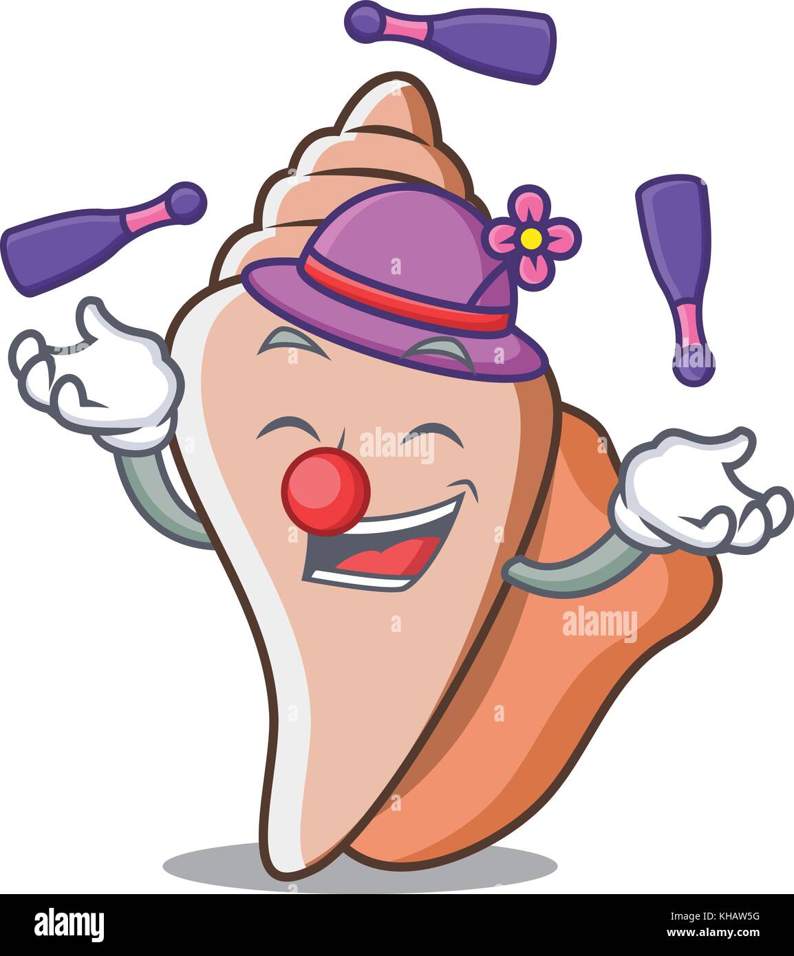 Juggling cute shell character cartoon Stock Vector Image & Art - Alamy