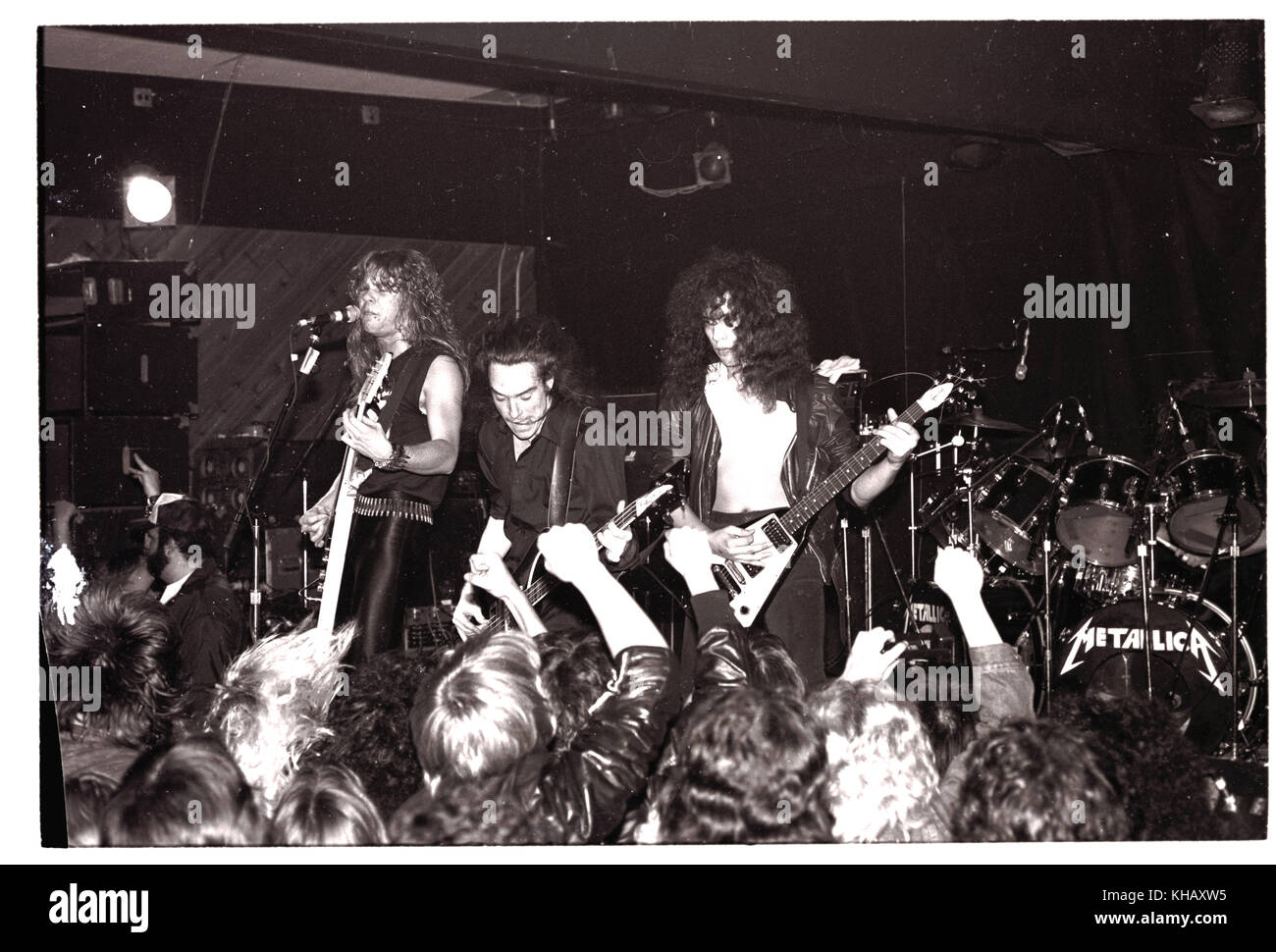 Metallica Performing At Broadway Jacks In Chicago December 15 1983 C Gene Ambo Mediapunch No Uk Or Japan Stock Photo Alamy