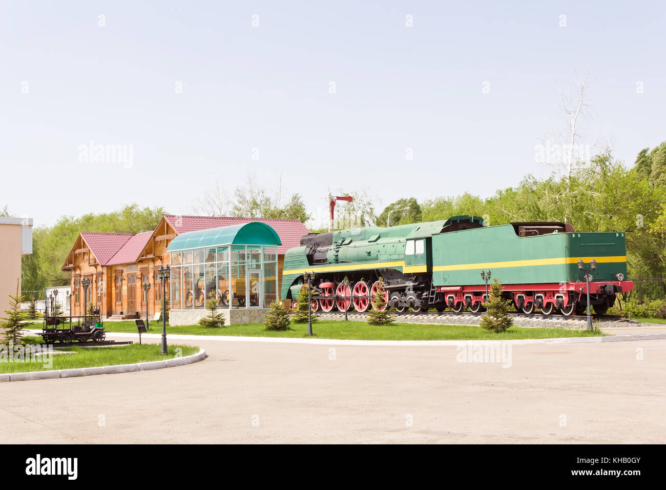 Photo of Russian rail road locomotive in Samara Stock Photo - Alamy