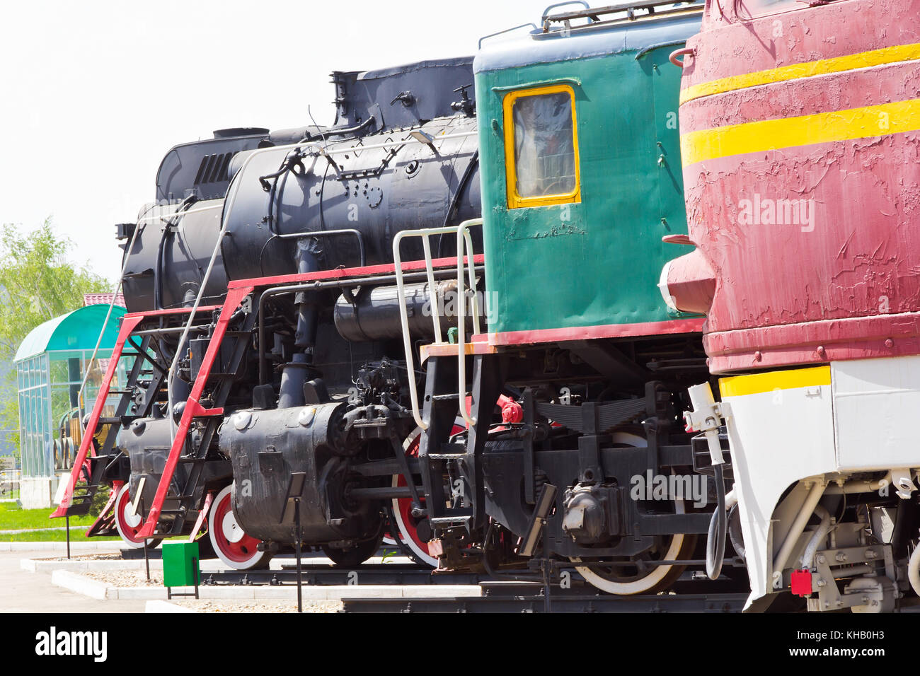 Photo of Russian rail road locomotive in Samara Stock Photo - Alamy
