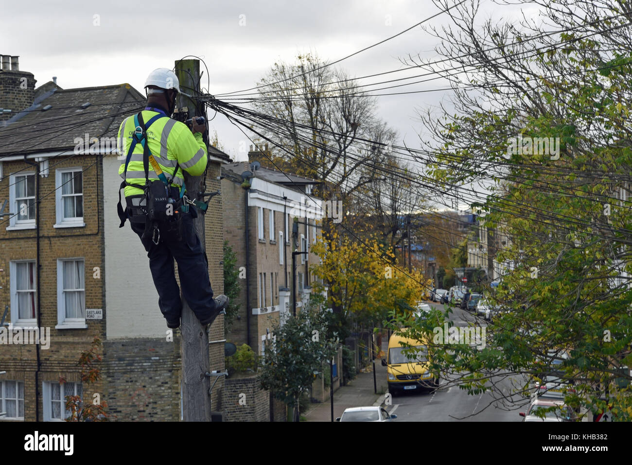 Openreach Engineer Stock Photo