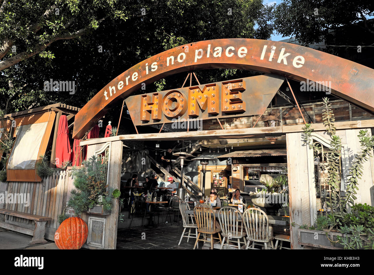 'there is no place like HOME'  restaurant on Hillhurst Avenue in the Los Feliz neighborhood of Los Angeles, California, USA  KATHY DEWITT Stock Photo