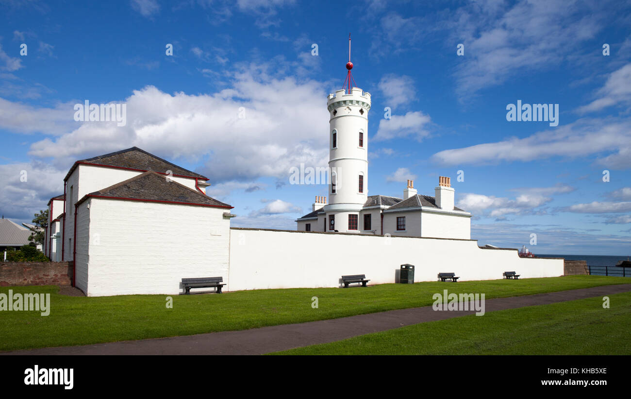 Arbroath Lighthouse, Scotland Stock Photo