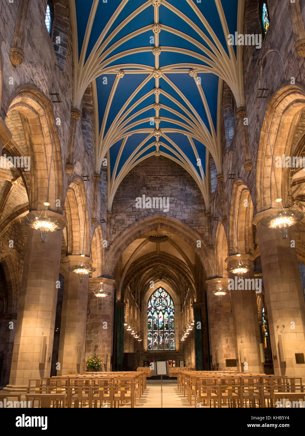 Interior of St. Giles Cathedral, Edinburgh Stock Photo