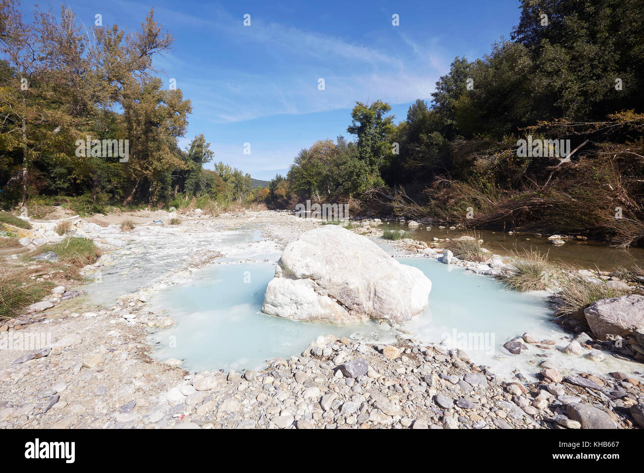 Bagni di Petriolo, geothermal hot springs on the River Farma, district