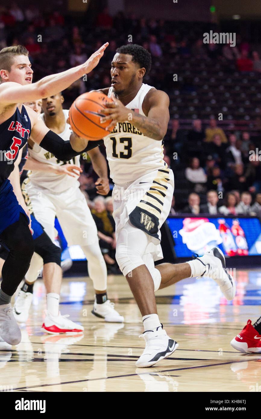 WinstonSalem, NC, USA. 14th Nov, 2017. Wake Forest guard Bryant