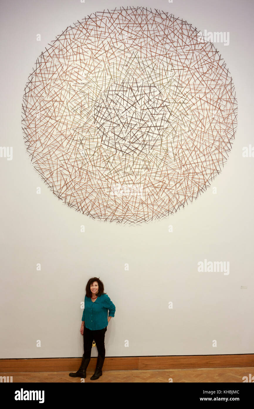 Edinburgh, Scotland. 16th November 2017. A group exhibition exploring the fine line between art and craft in two and three dimensions opens at the City Art Centre on Saturday 18 November 2017. Pictured: Lizzie Farey. Pako Mera/Alamy Live News Stock Photo