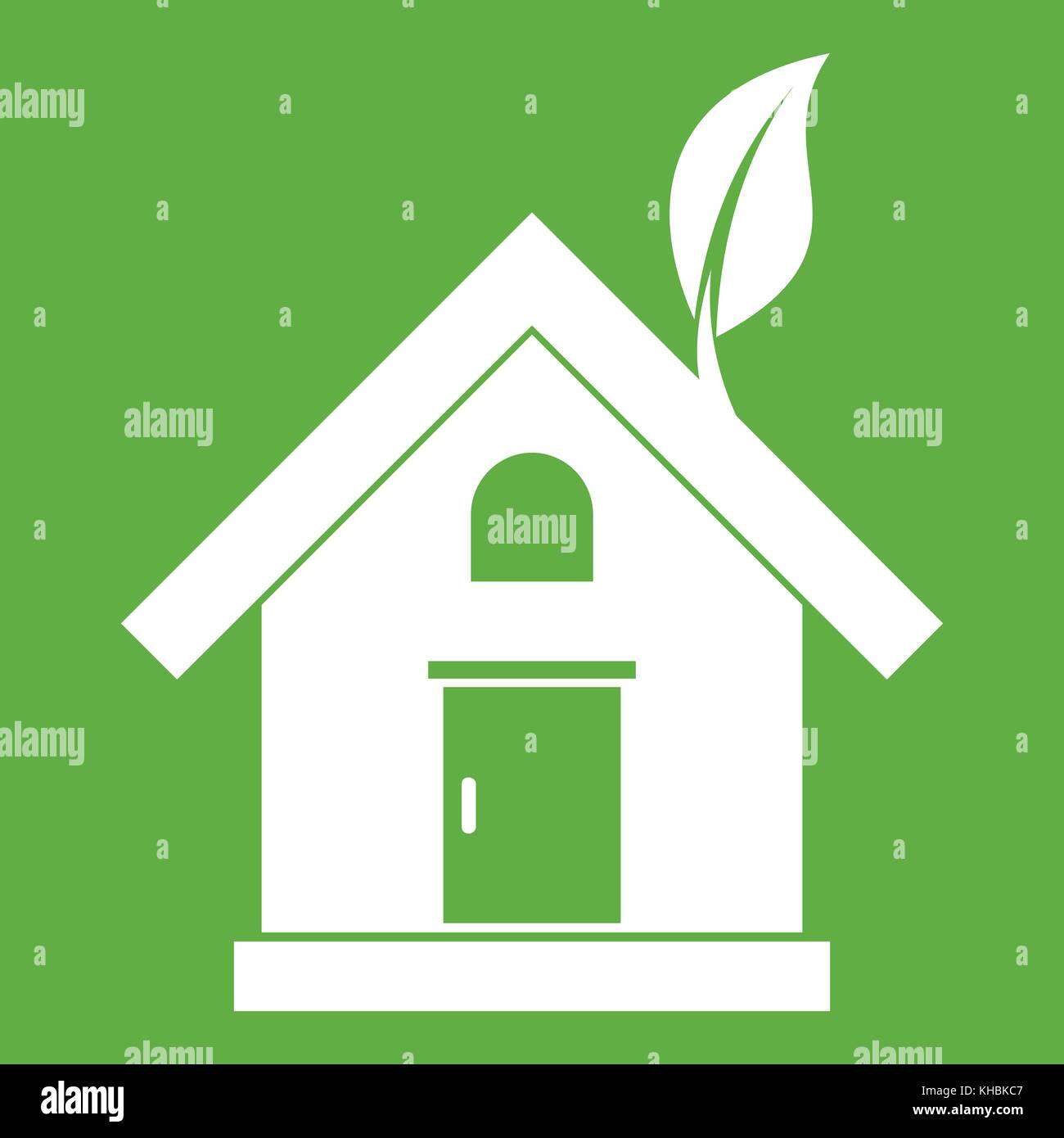 Eco house concept icon green Stock Vector Image & Art - Alamy
