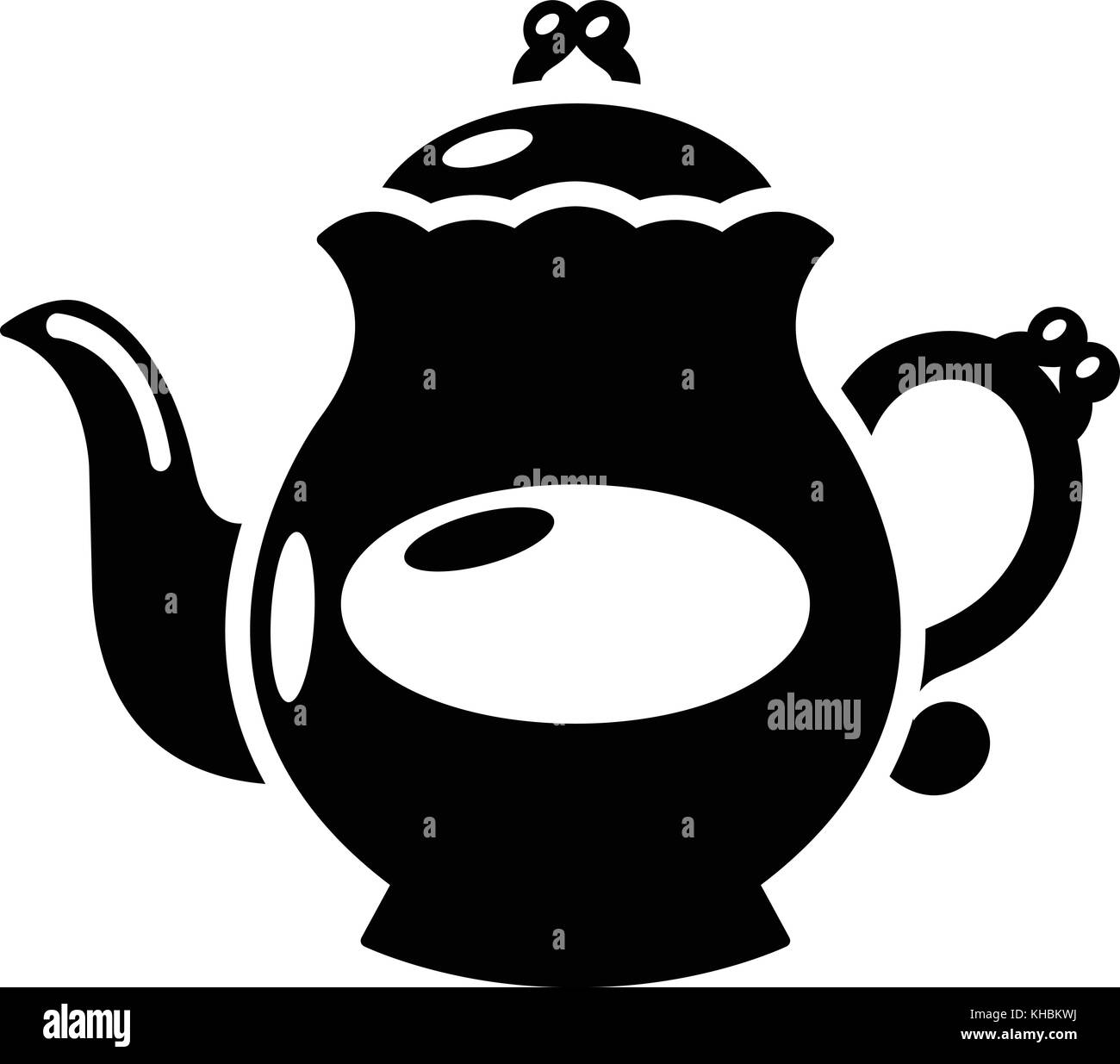 Kettle porcelain icon, simple black style Stock Vector Image & Art Alamy