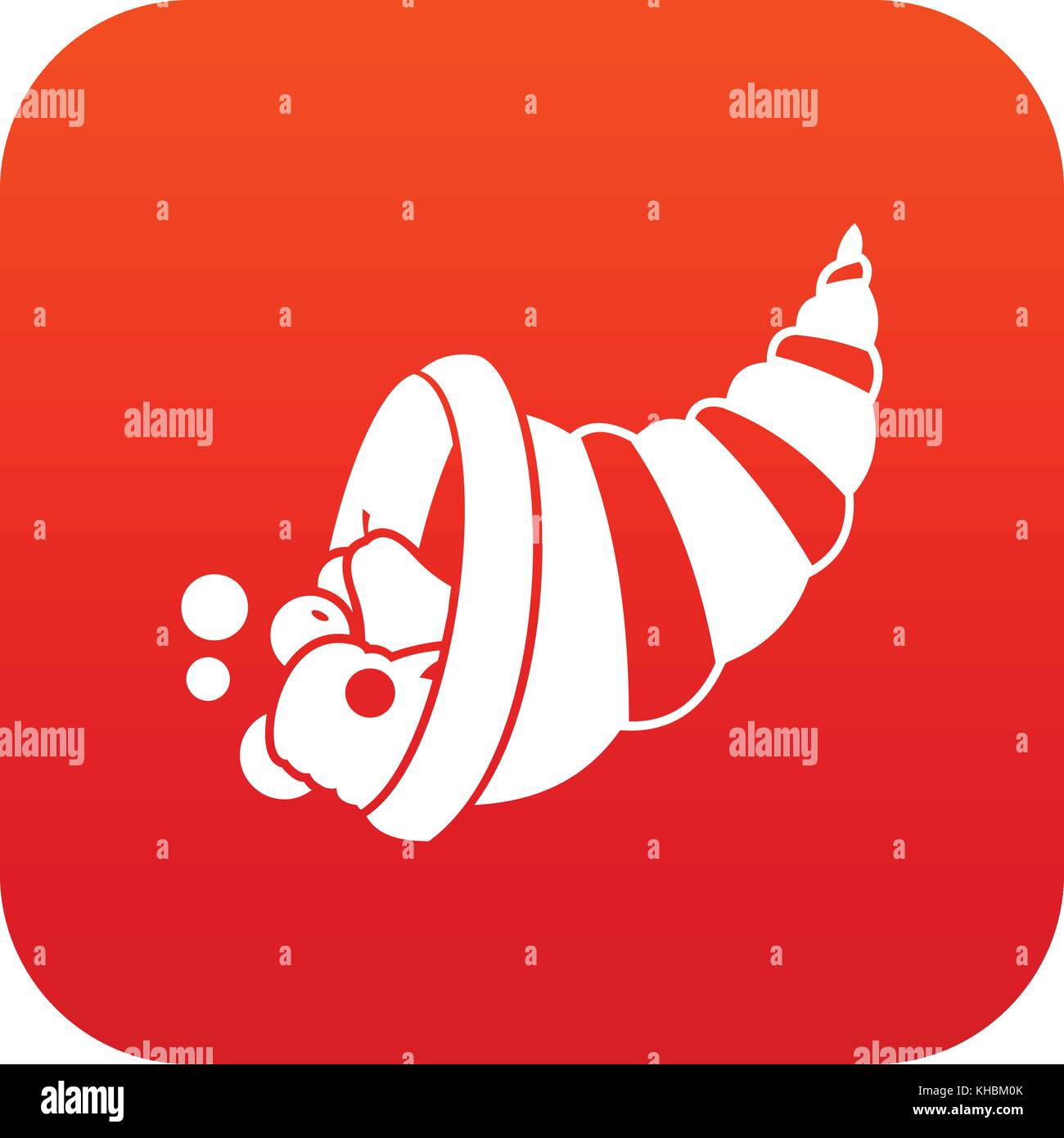 Thanksgiving cornucopia icon digital red Stock Vector Image & Art - Alamy