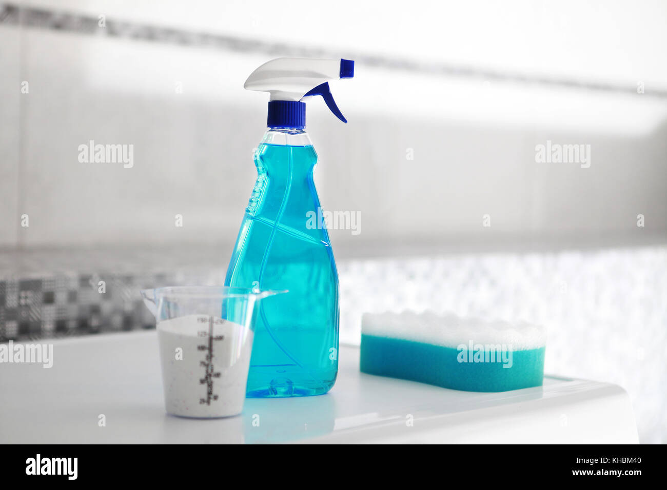 part of washing machine and laundry powder for washing day Stock Photo ...