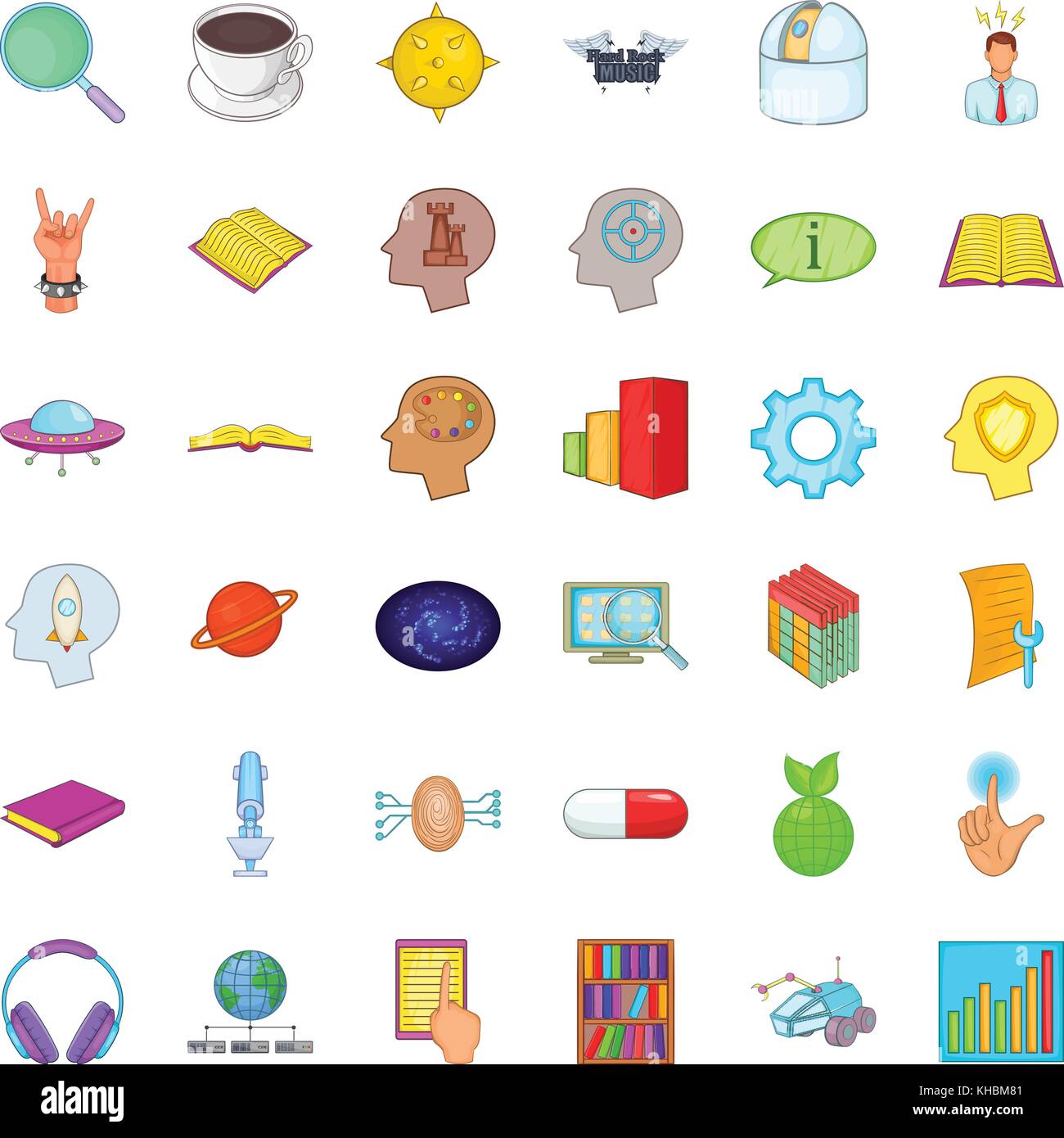 Human head icons set, cartoon style Stock Vector Image & Art - Alamy
