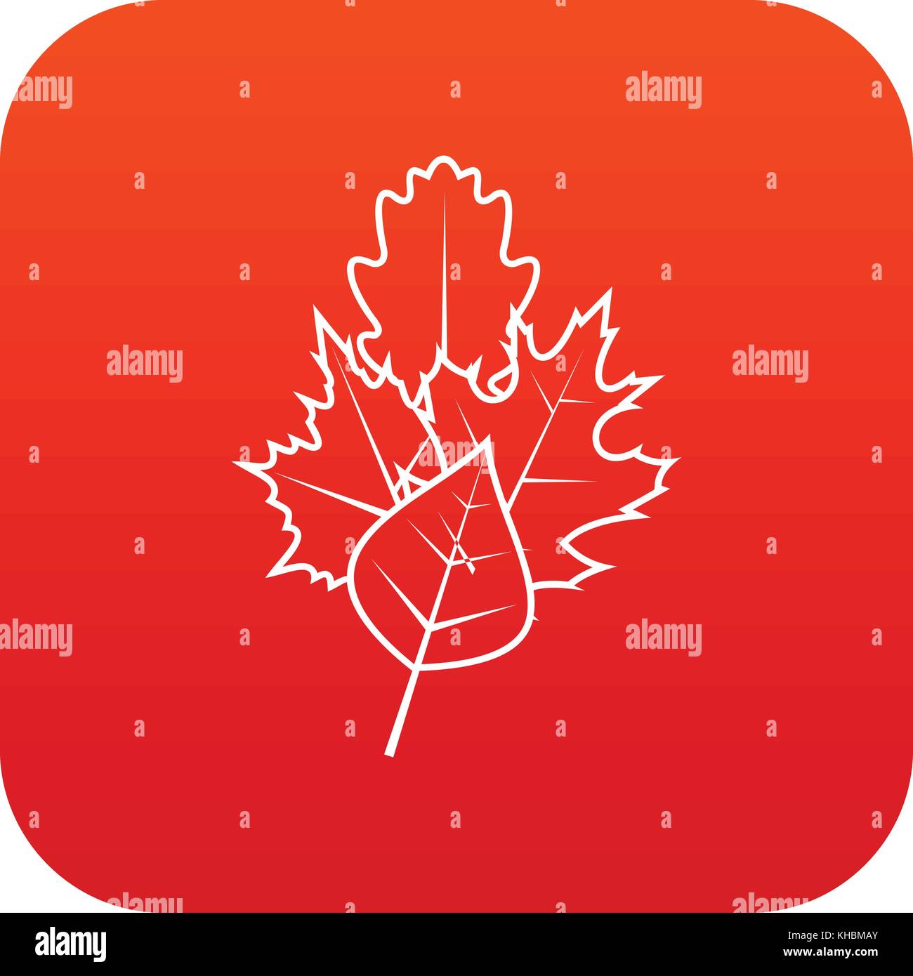 Leaves icon digital red Stock Vector Image & Art - Alamy