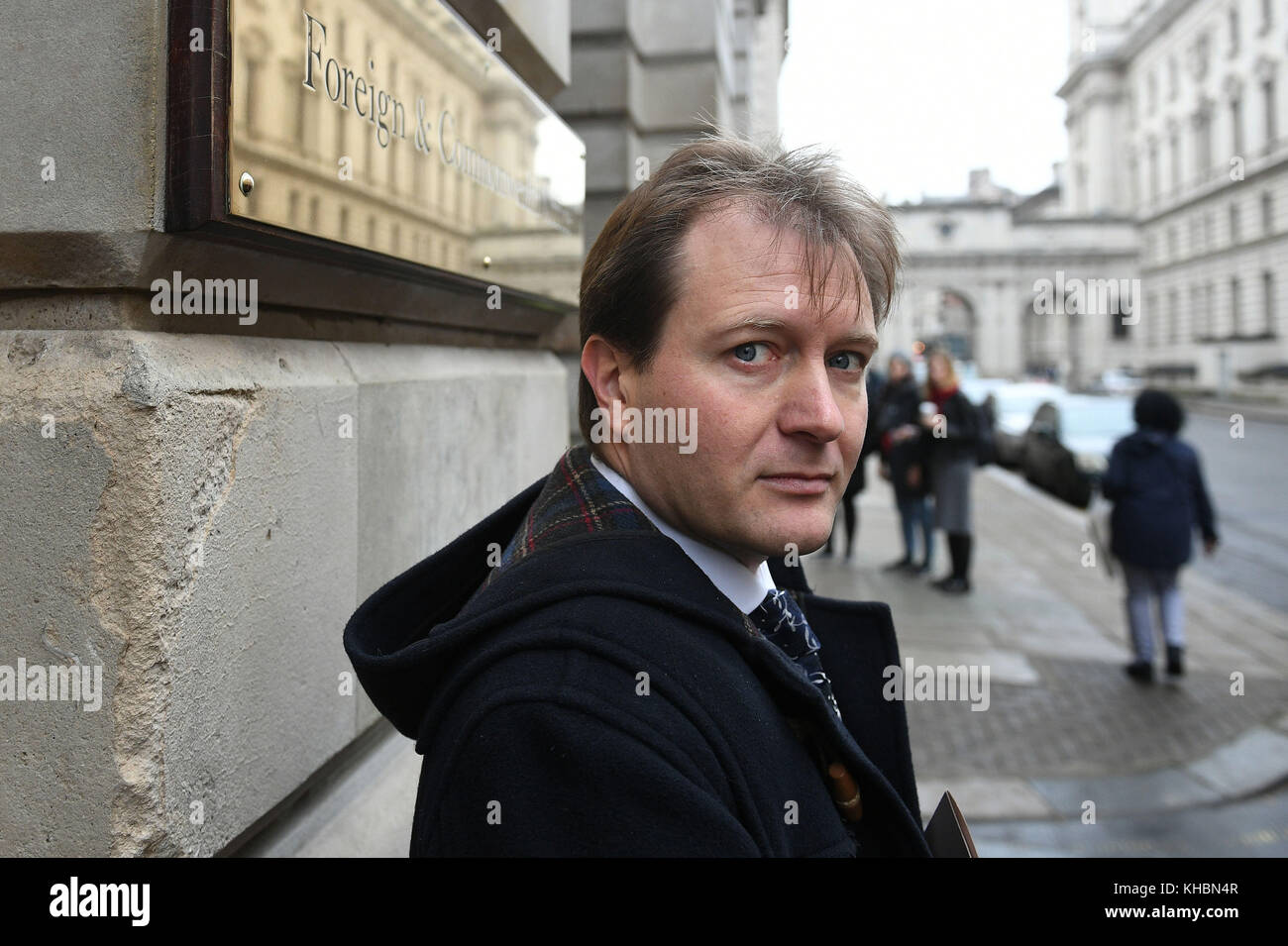 Richard Ratcliffe, the husband of Nazanin Zaghari Ratcliffe who is being detained in Iran, arrives for a meeting with Foreign Secretary Boris Johnson at the Foreign & Commonwealth Office in London. Stock Photo