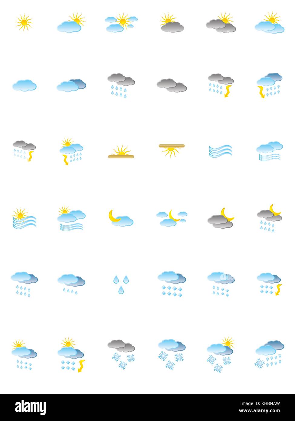 Weather and nature icons - vector icon set Stock Vector Image & Art - Alamy