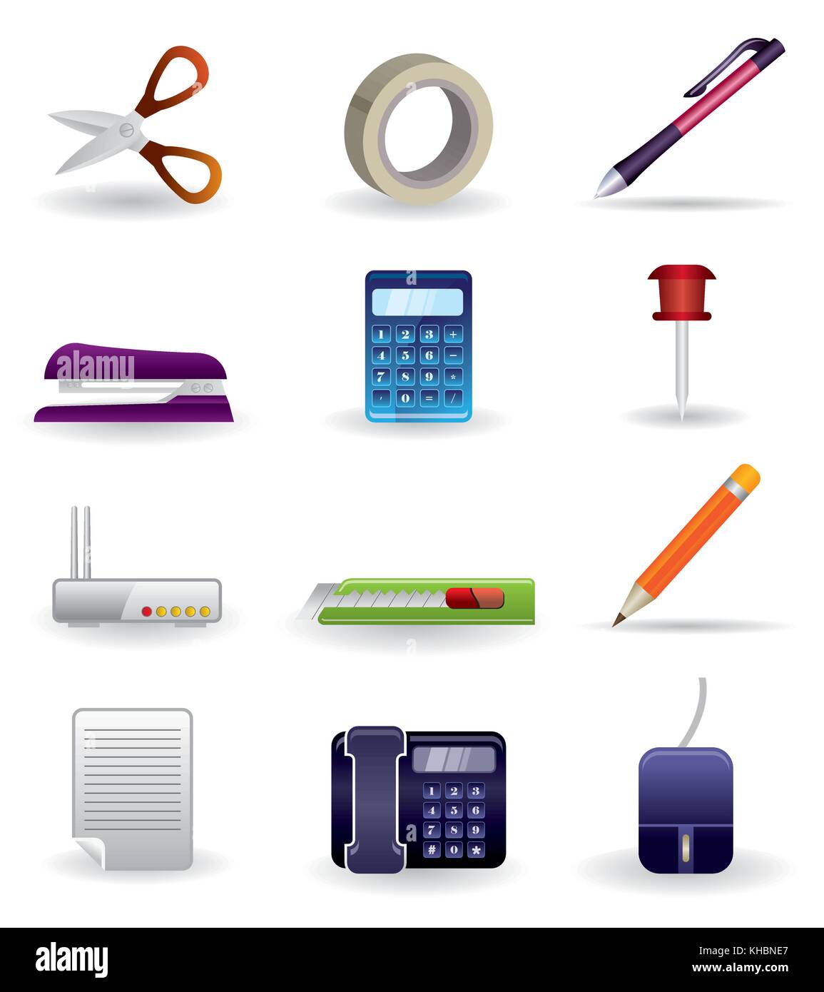 Business and Office icons - vector icon set Stock Vector Image & Art ...