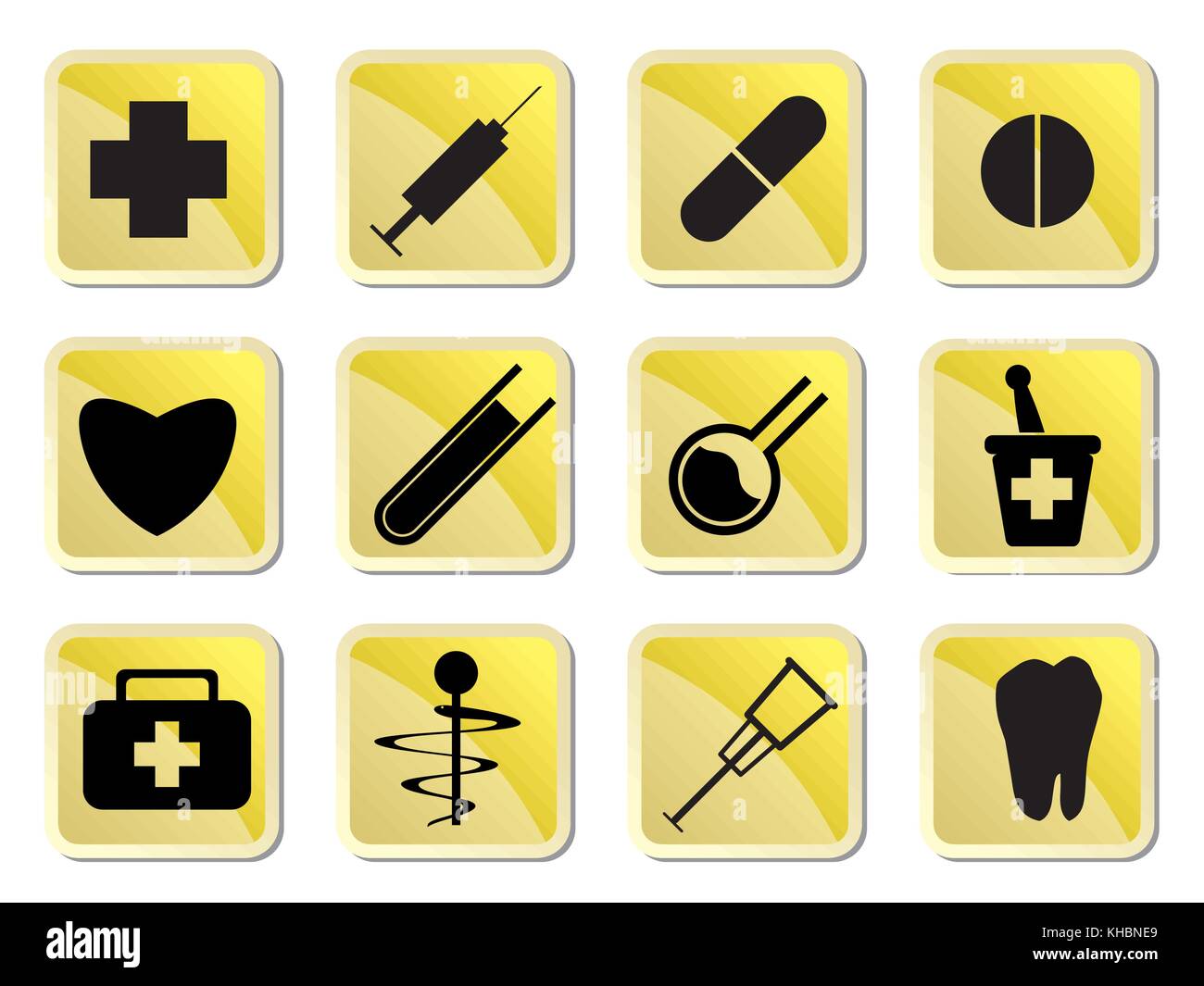 Medical and healthcare Icons - vector icon set Stock Vector Image & Art ...