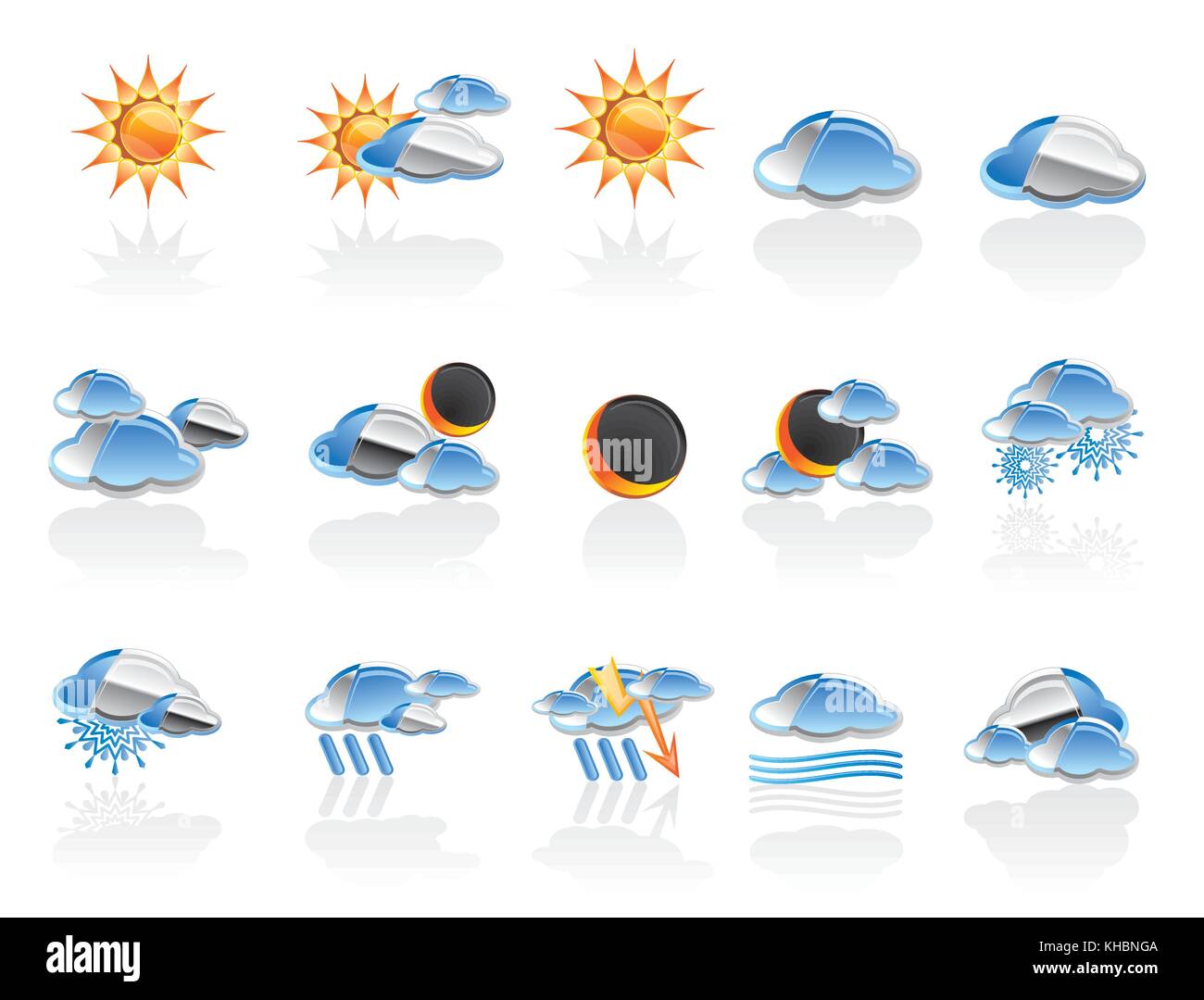 Weather and nature icons - vector icon set Stock Vector Image & Art - Alamy