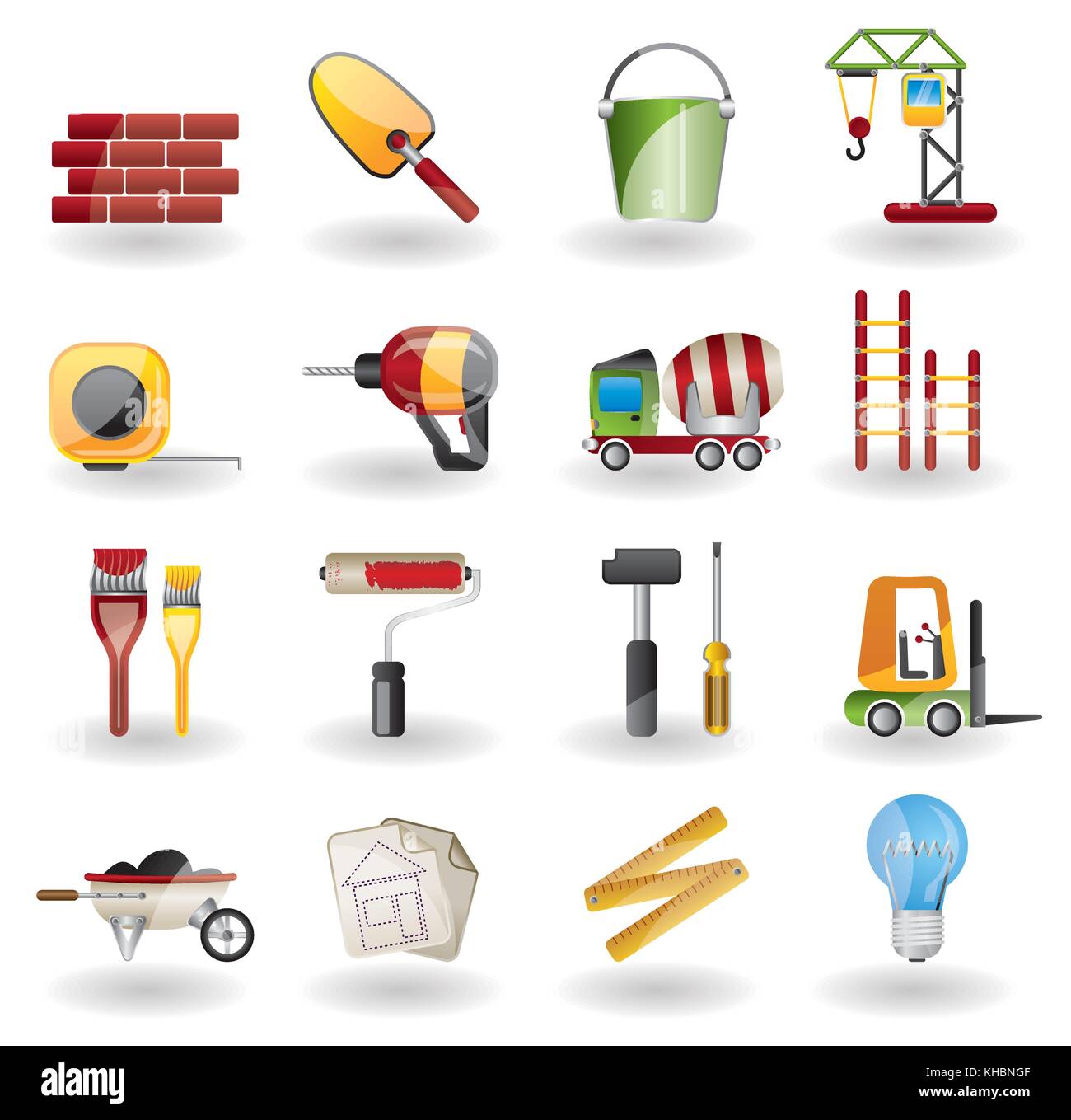 Construction and Building vector Icon Set. Easy To Edit Vector Image ...