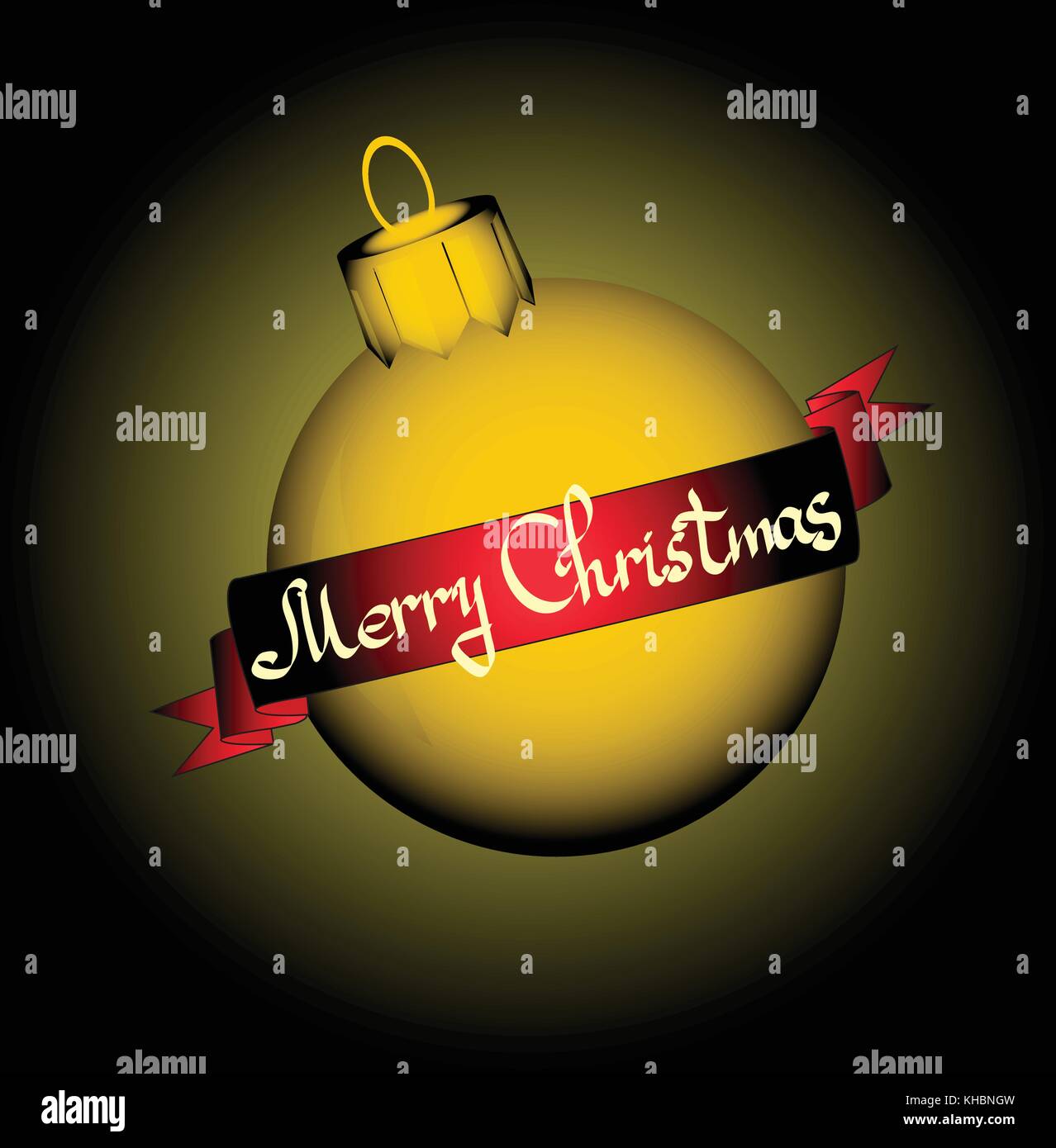 Red christmas ball on dark Stock Vector Images - Alamy