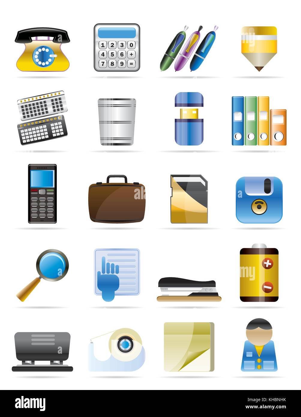 Office tools vector icon set 3 Stock Vector Image & Art - Alamy