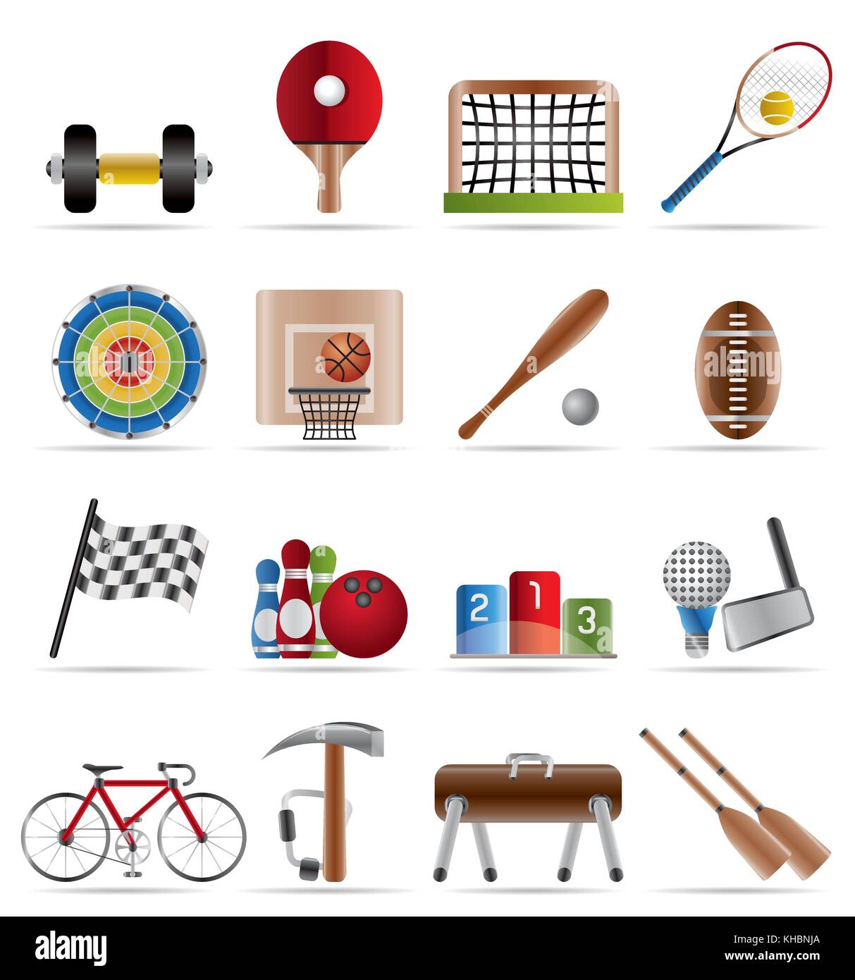 Sports gear and tools - vector icon set Stock Vector Image & Art - Alamy