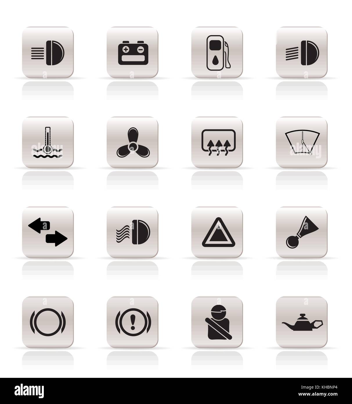 Car Dashboard - simple vector icons set Stock Vector Image & Art - Alamy