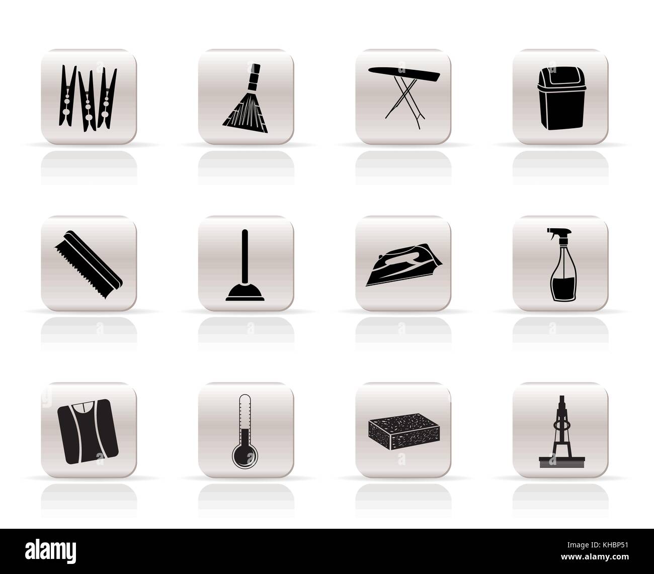 Simple Home objects and tools icons - vector icon set Stock Vector ...