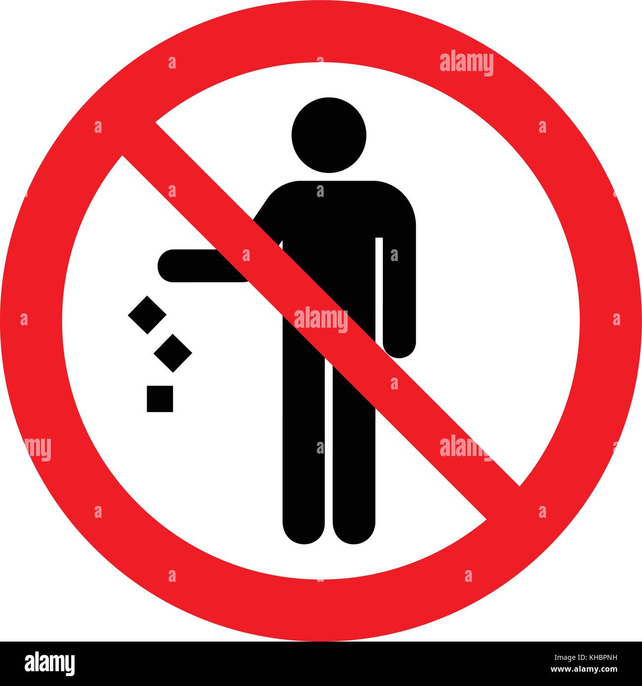 Do Not Drop Litter Prohibition Signs