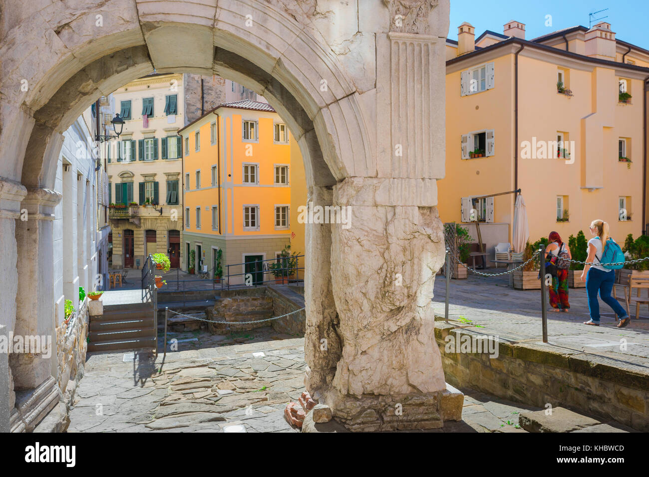 Trieste Italy Ancient Roman Arch Known As The Arco Di Riccardo Stock Photo Alamy
