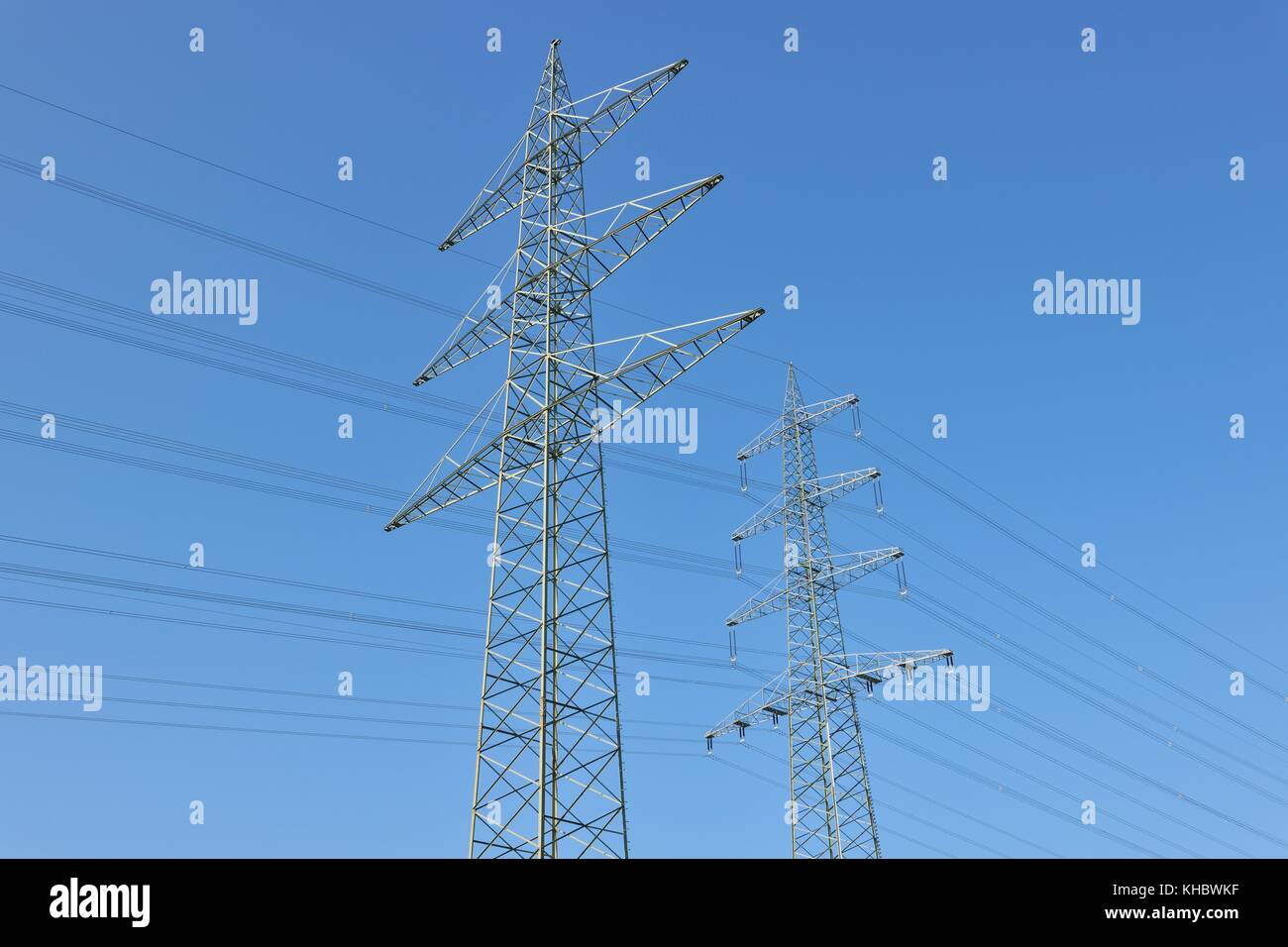 High-voltage pylons, Baden-Württemberg, Germany Stock Photo - Alamy