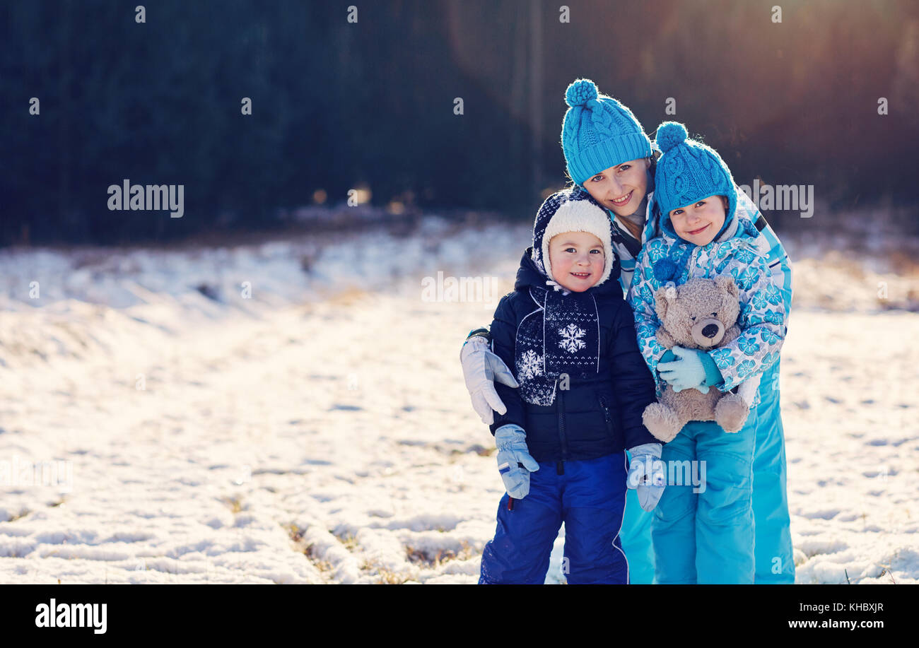 Family will keep you warm Stock Photo