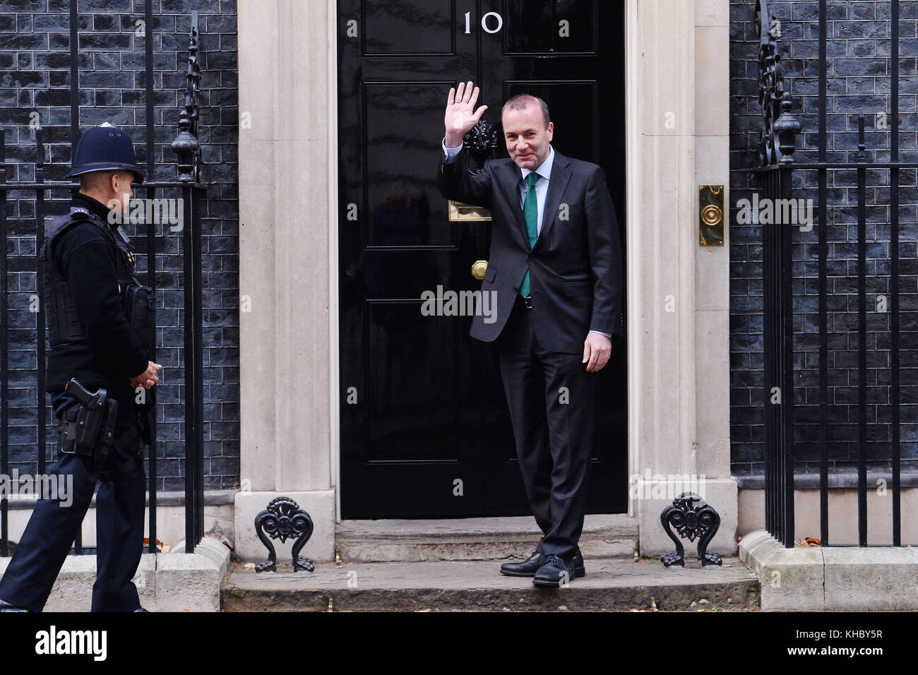Chairman of the EPP Group, Manfred Weber arrives at 10 Downing Street ahead of talks with Prime Minister Theresa May. Stock Photo