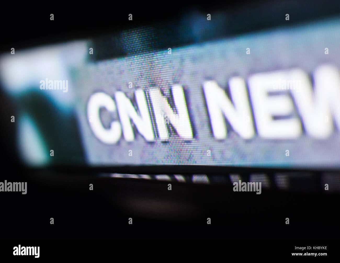 Chisinau, Moldova June 17, 2017. Photo of CNN logo on a tv monitor