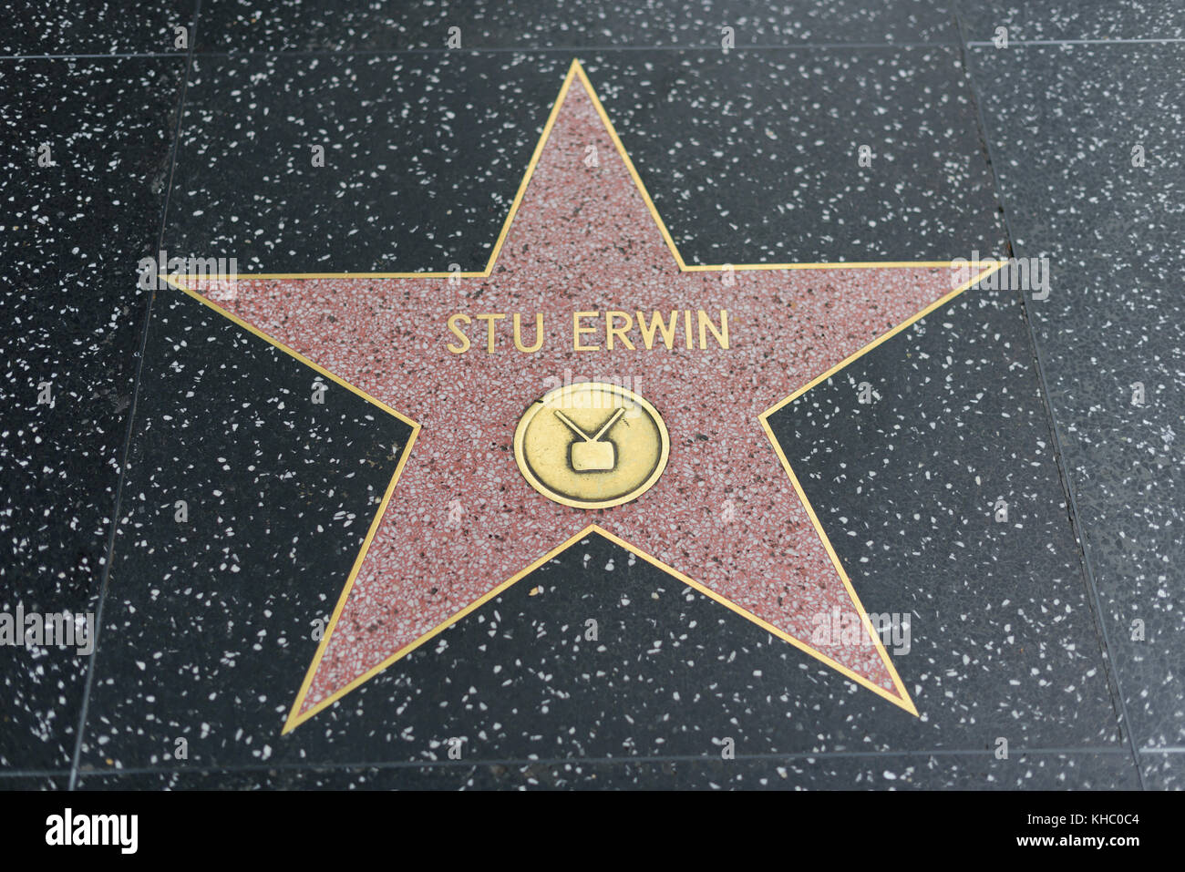 HOLLYWOOD, CA - DECEMBER 06: Stu Erwin star on the Hollywood Walk of Fame in Hollywood, California on Dec. 6, 2016. Stock Photo